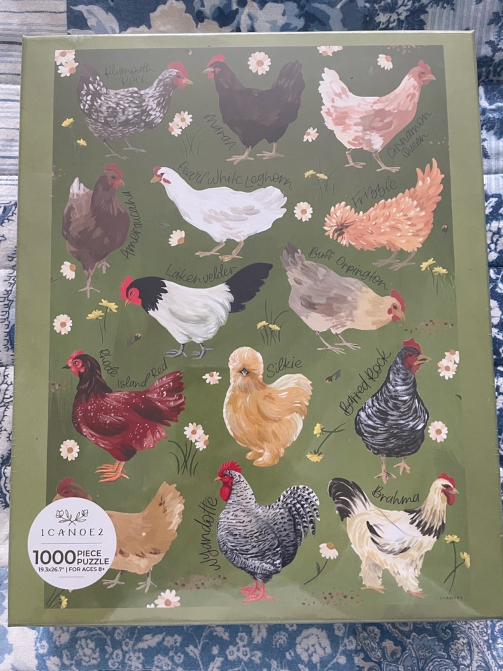 NEW 1Canoe2 1000-Piece Chicken Meadows Jigsaw Puzzle